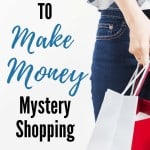 woman holding shopping bags with title text "How to Make Money Mystery Shopping"