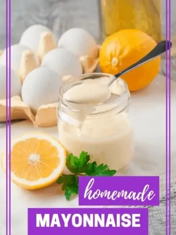 homemade mayonnaise with ingredients