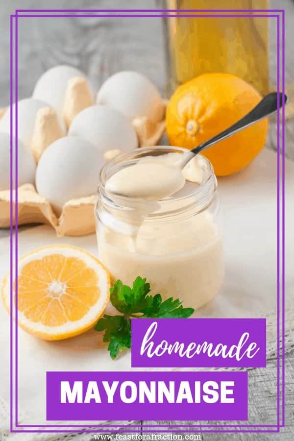 homemade mayonnaise with ingredients