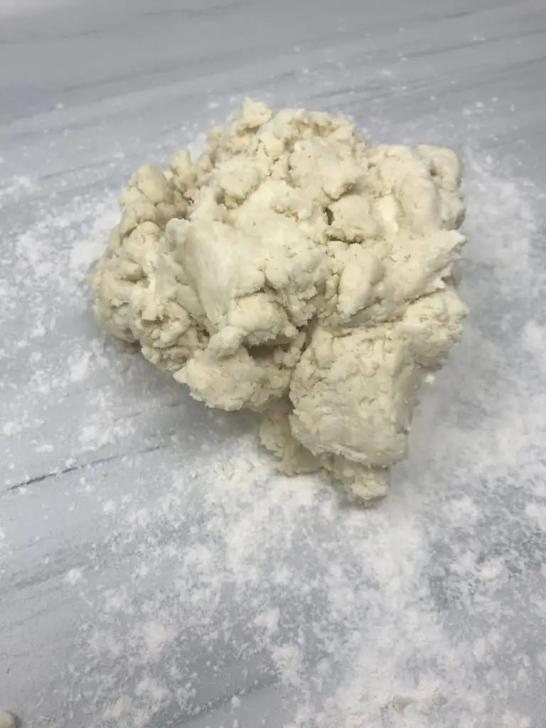 cream cheese dough on marble counter