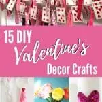 collage image of DIY Valentine's decor crafts