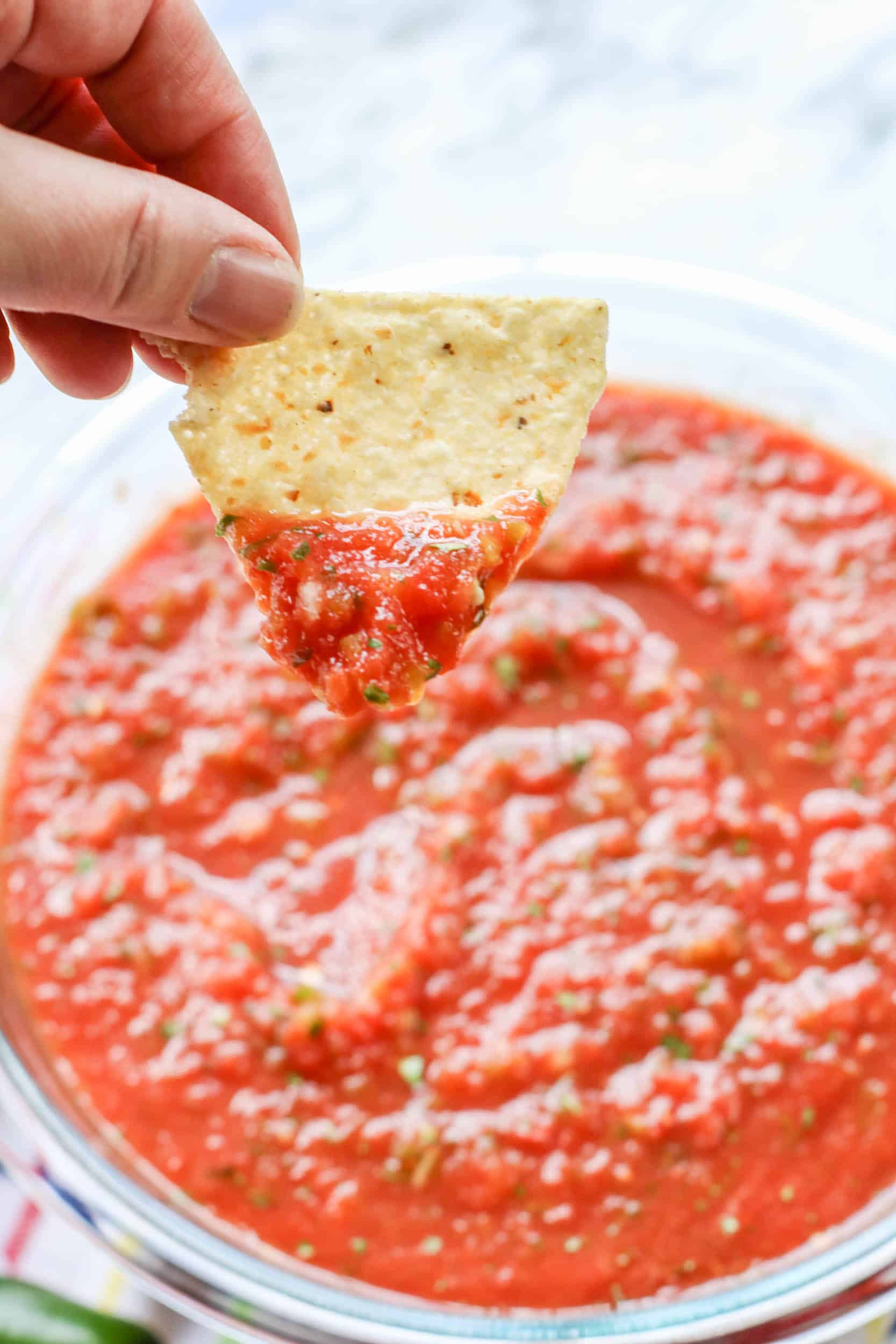 Homemade Salsa (made with canned tomatoes!) Feast for a Fraction
