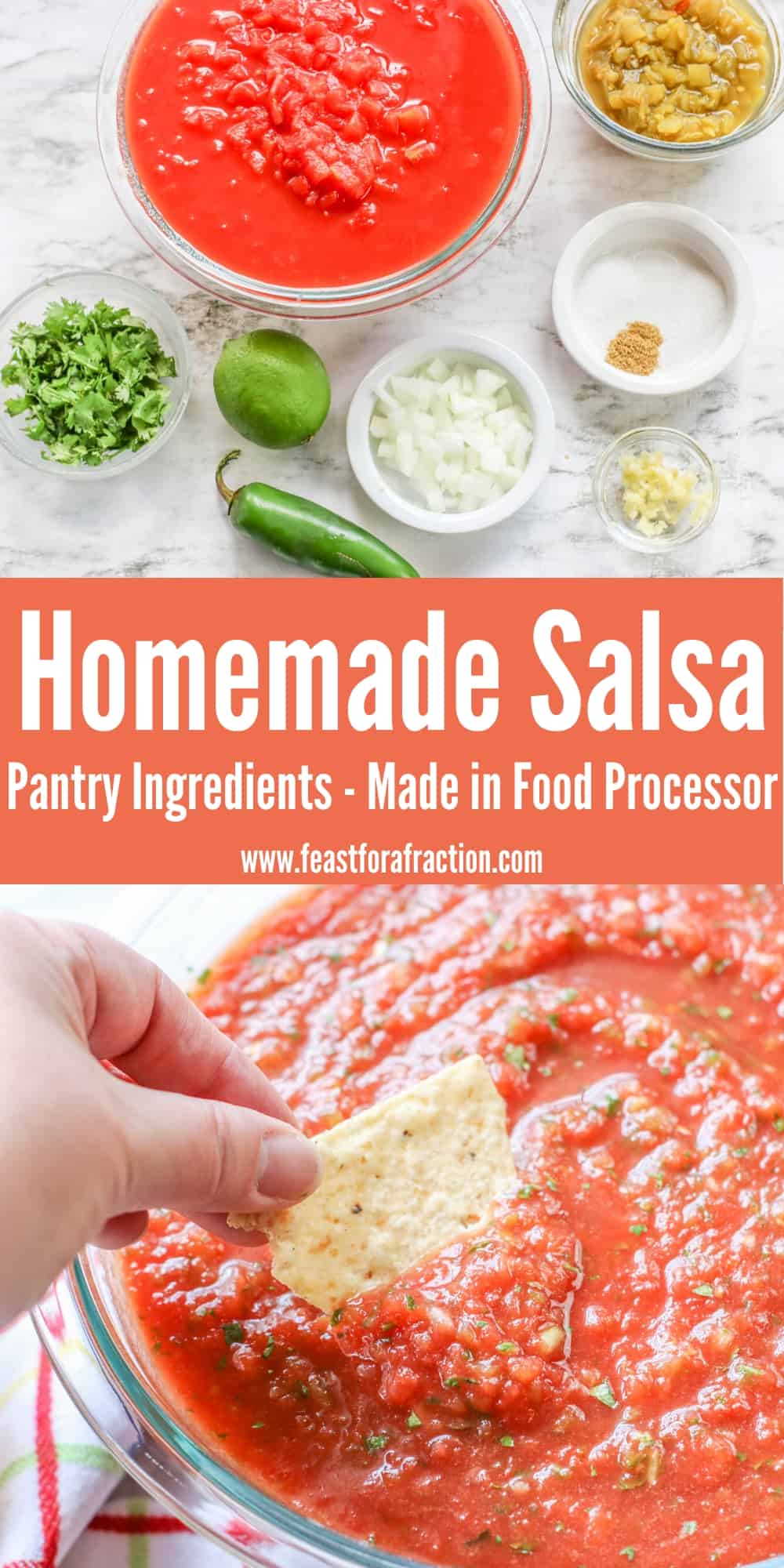 Homemade Salsa (made with canned tomatoes!) Feast for a Fraction