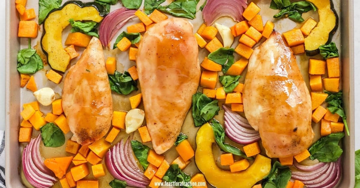 Sheet Pan Maple Mustard Chicken with Roasted Winter Squash