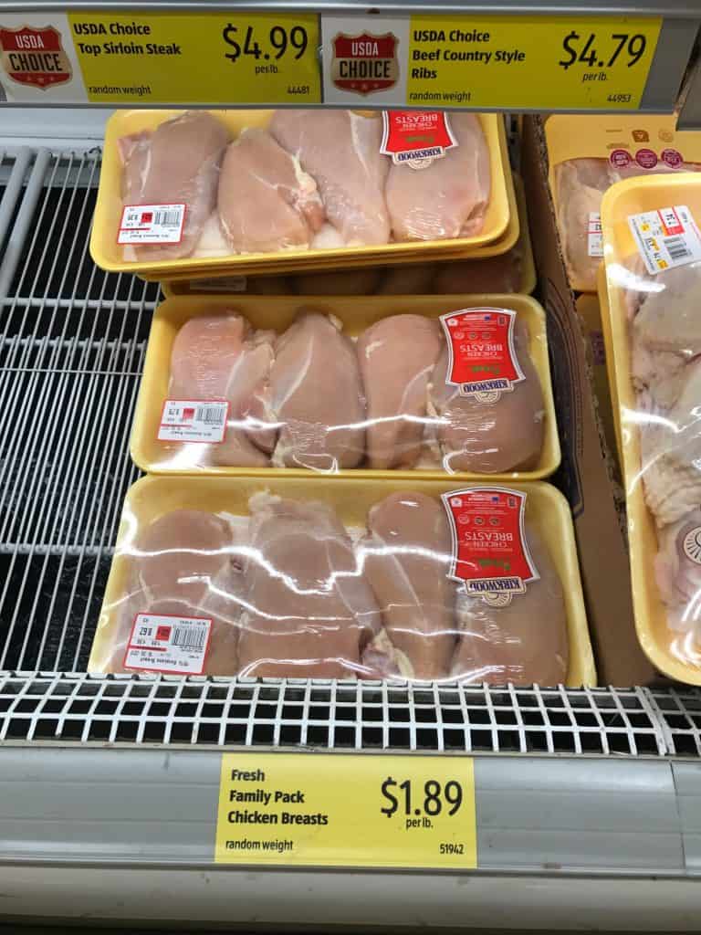 bulk chicken packs at grocery store