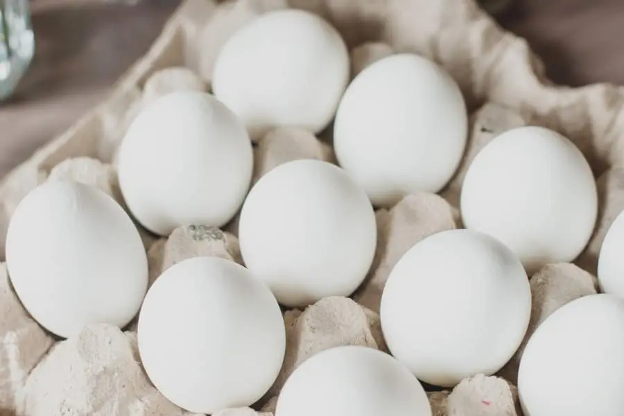 eggs in cardboard egg crate