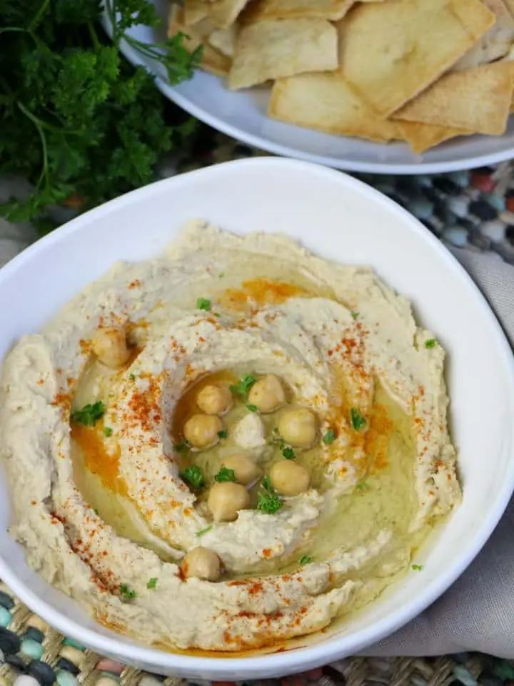 Instant Pot Hummus (without tahini)