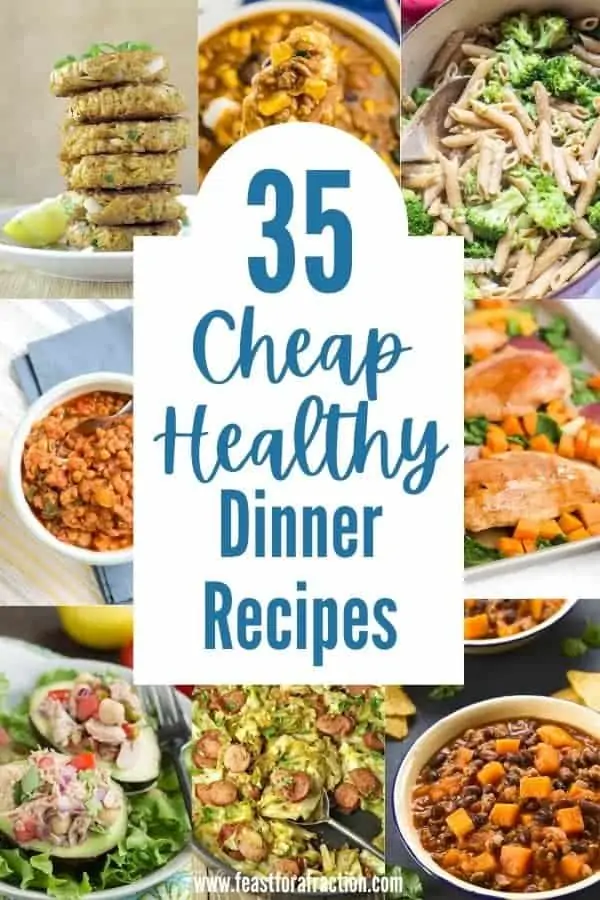 collage of cheap healthy dinner recipes