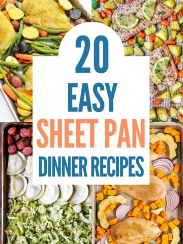 collage of easy sheet pan dinner recipes