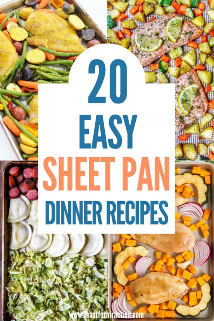 collage of easy sheet pan dinner recipes