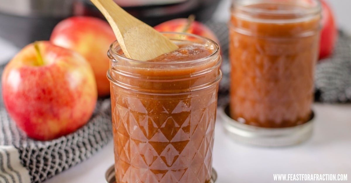 Instant Pot Apple Butter (with free printable canning labels!)