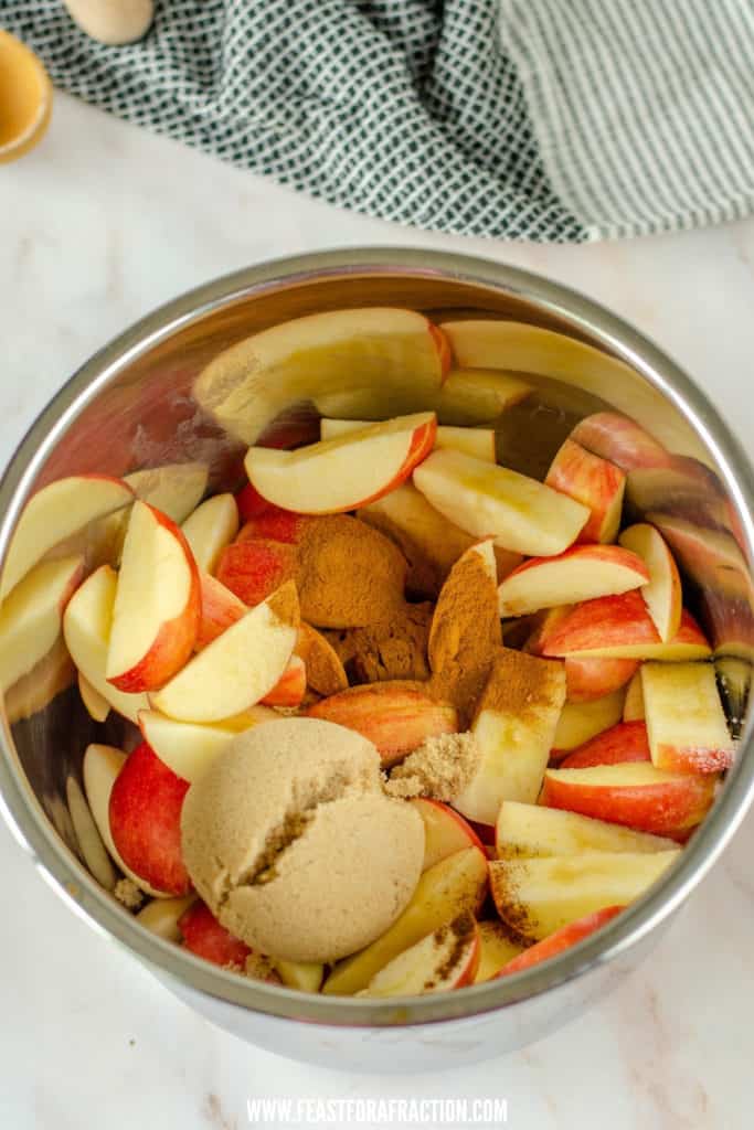 instant pot apple butter ingredients in instant pot liner