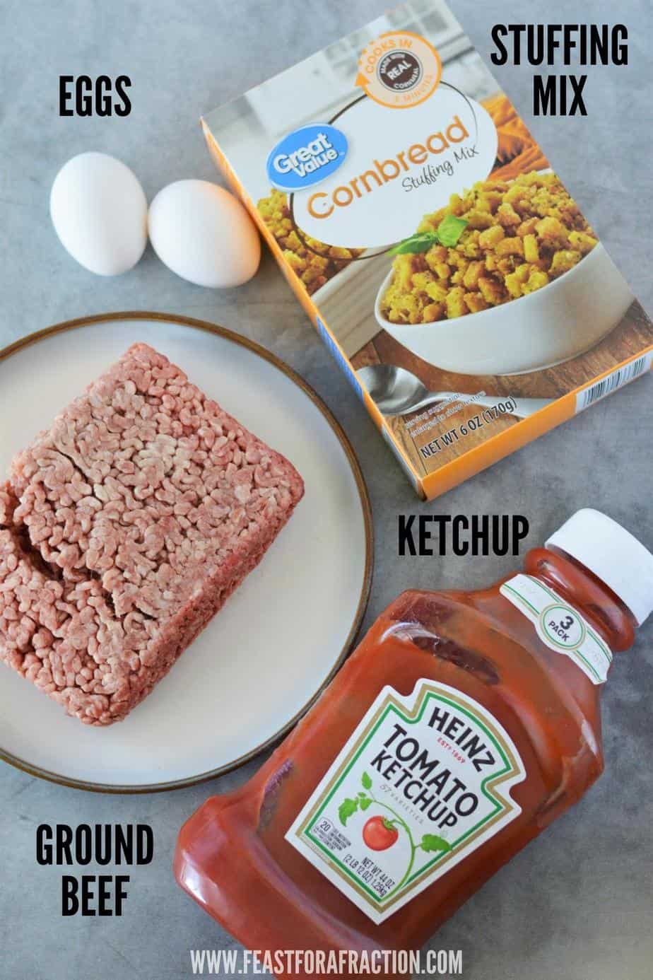 Stuffing Meatloaf (easy, 4Ingredient Recipe) Feast for a Fraction