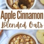 collage of apple cinnamon baked blended oats with title text