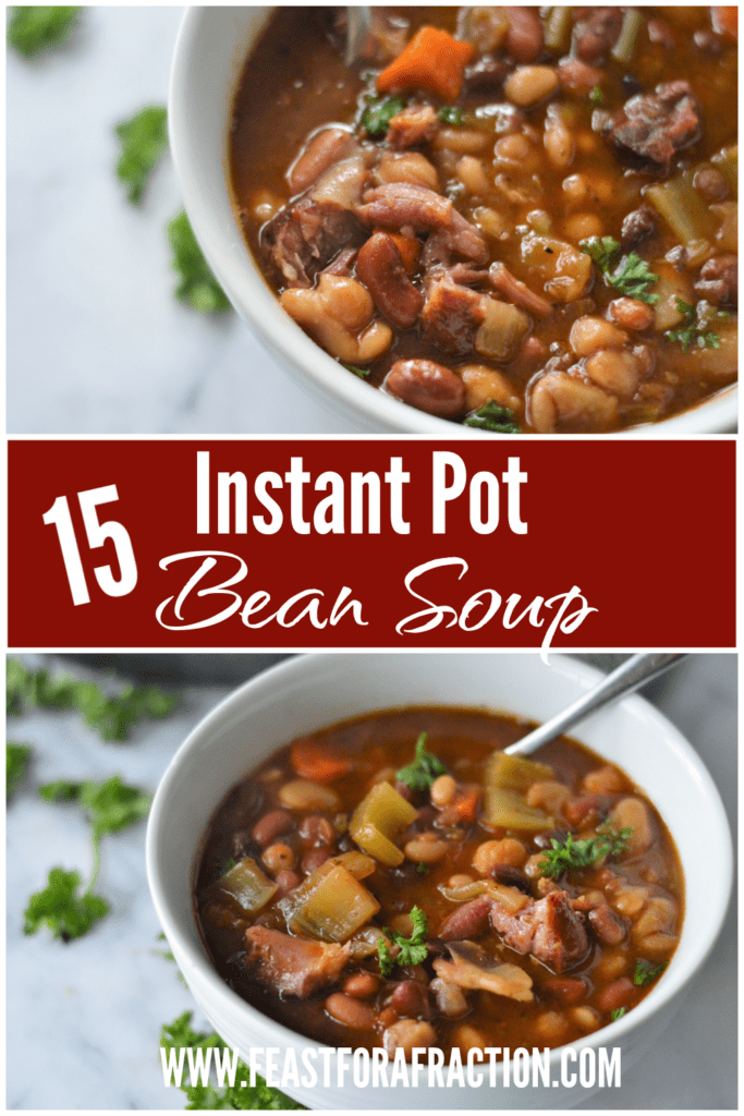 pinterest graphic for 15 bean soup