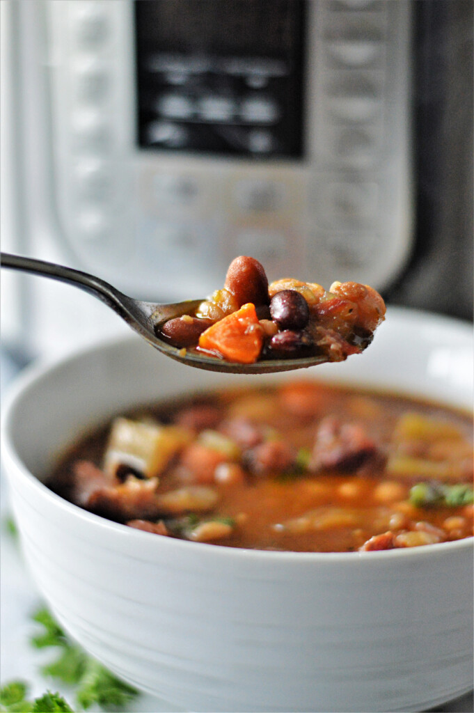 spoon of bean soup