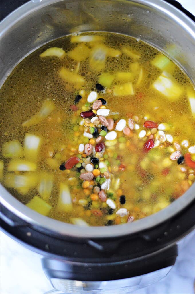 chicken broth and beans in instant pot