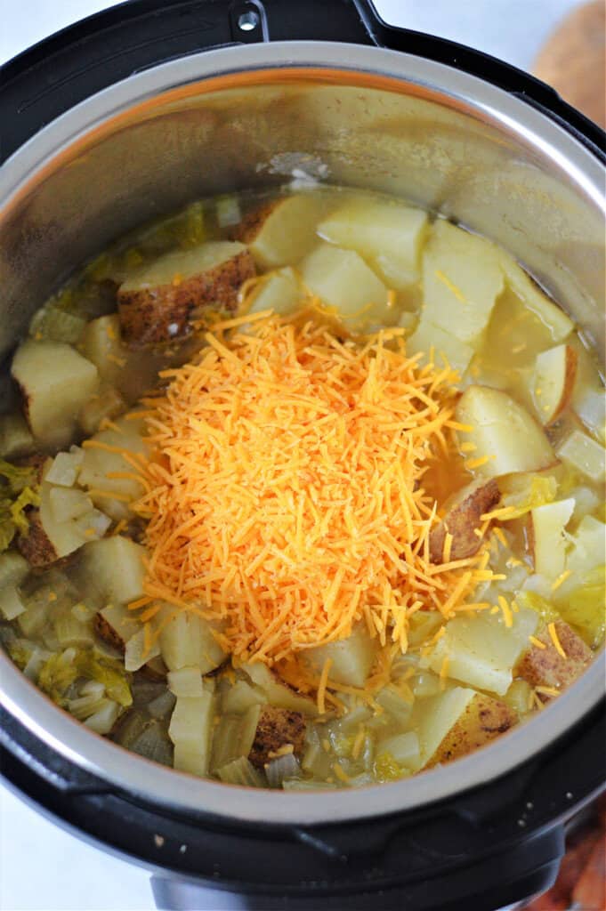 cheese in instant pot with potatoes