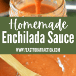 pin graphic for homemade enchilada sauce