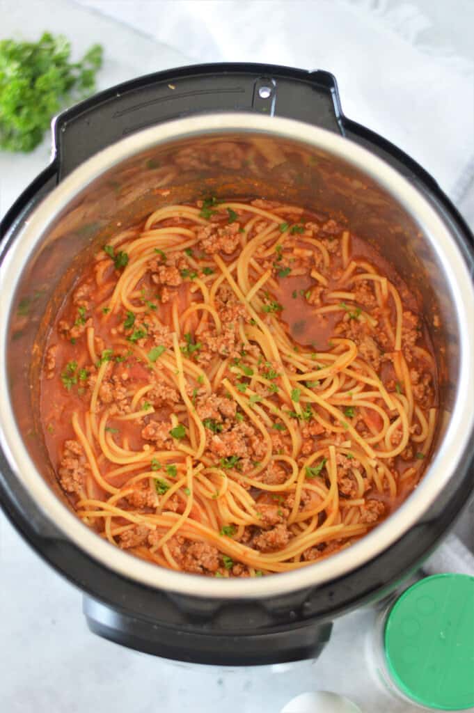 instant pot spaghetti ready to eat