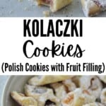 collage of Kolaczki cookies with title text