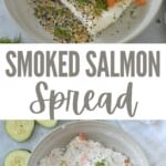 Smoked salmon spread in two bowls.
