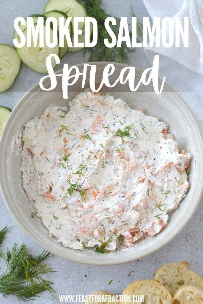 Smoked salmon spread in a bowl.